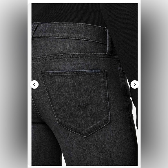 HUDSON KRISTA SUPER SKINNY CROP JEANS SZ 29 WASHED BLACK LIKE NEW - Picture 4 of 15